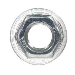 Sealey FN5 Zinc Plated Serrated Flange Nut M5 - Pack of 100 - additional view 2