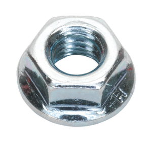 Sealey FN6 Zinc Plated Serrated Flange Nut M6 - Pack of 100