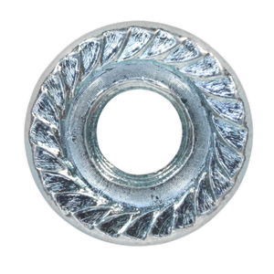 Sealey FN6 Zinc Plated Serrated Flange Nut M6 - Pack of 100 - additional view 4
