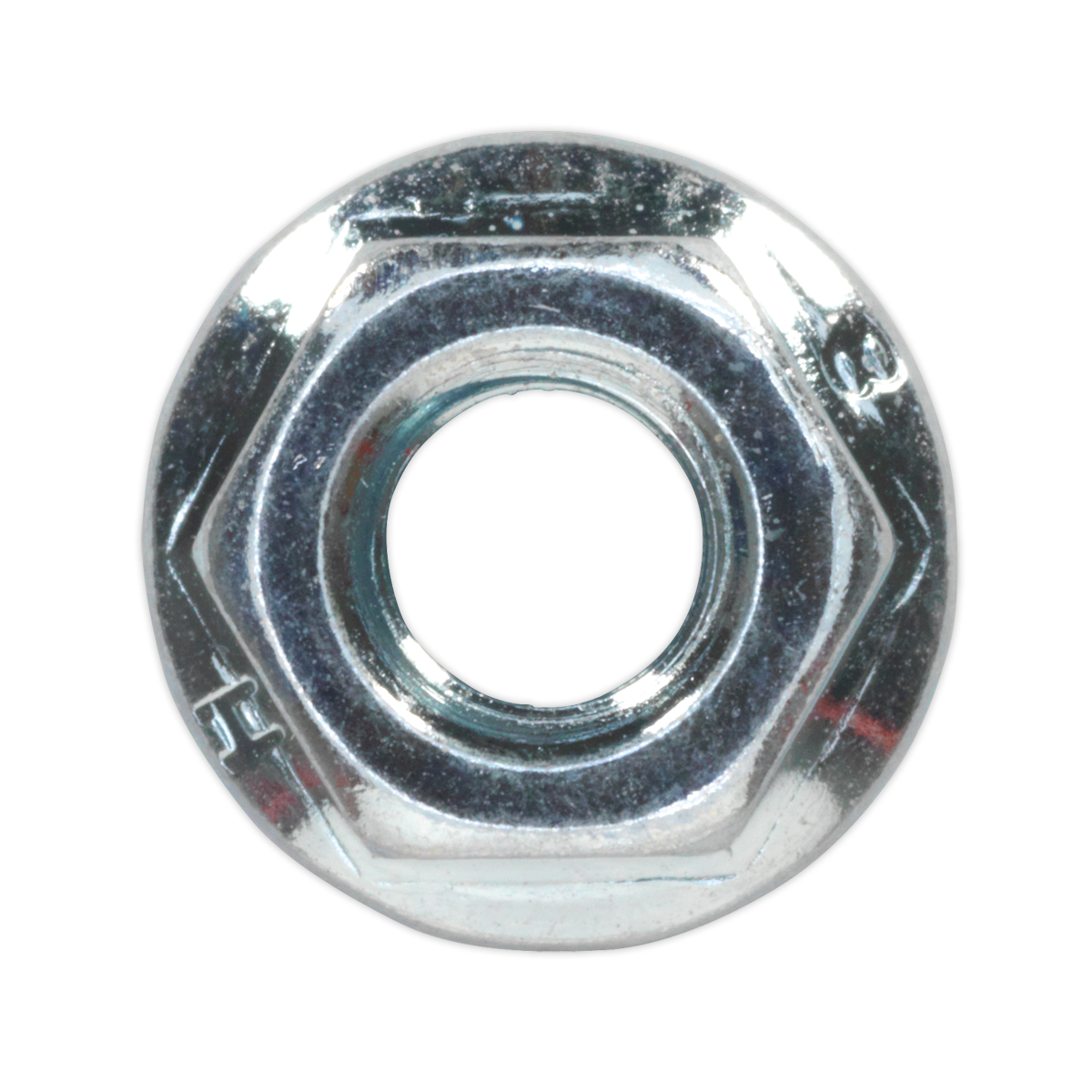 Sealey FN6 Zinc Plated Serrated Flange Nut M6 - Pack of 100 - additional view 5