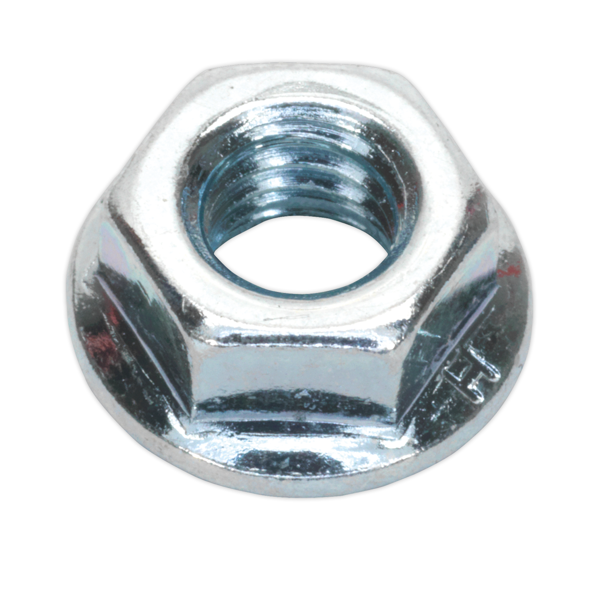 Sealey FN8 Zinc Plated Serrated Flange Nut M8 - Pack of 100
