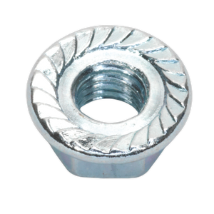 Sealey FN8 Zinc Plated Serrated Flange Nut M8 - Pack of 100 - additional view 3