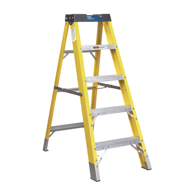 Sealey FSL5 Fibreglass Step Ladder 4-Tread - EN 131