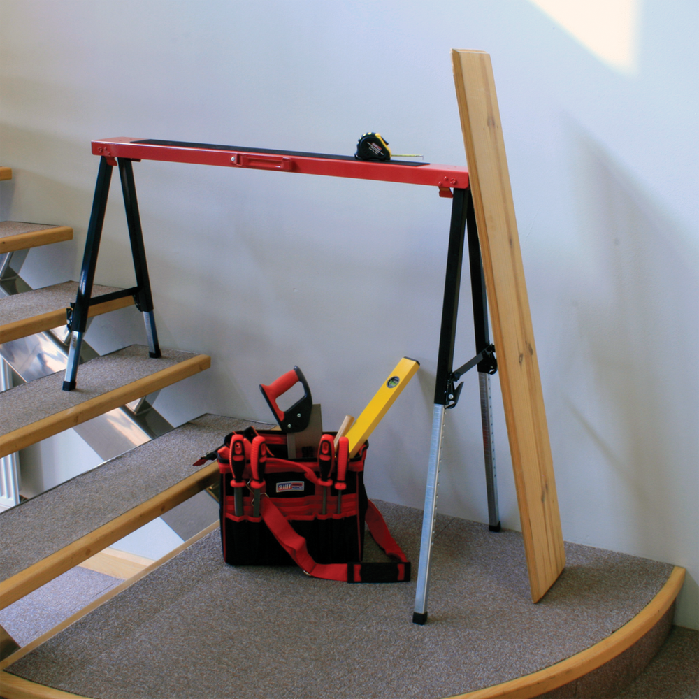 Sealey FTAL12 Fold Down Trestle with Adjustable Legs - Pair - additional view 10