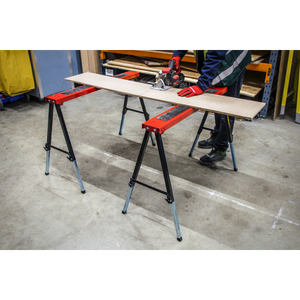 Sealey FTAL12 Fold Down Trestle with Adjustable Legs - Pair - additional view 16