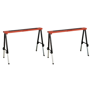 Sealey FTAL12 Fold Down Trestle with Adjustable Legs - Pair