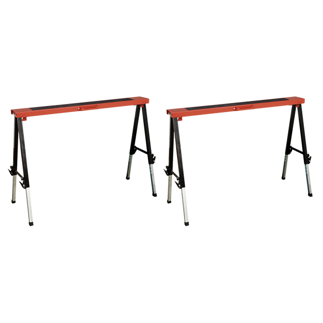 Sealey FTAL12 Fold Down Trestle with Adjustable Legs - Pair