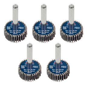 Sealey FW2510405 25 x 10mm Abrasive Flap Wheel with 6mm Shaft 40Grit - Pack of 5