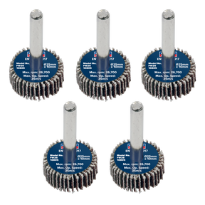 Sealey FW2510805 25 x 10mm Abrasive Flap Wheel with 6mm Shaft 80Grit - Pack of 5