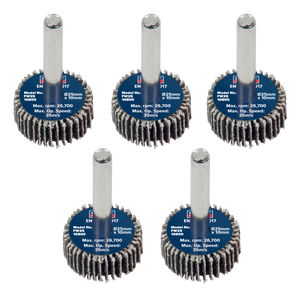 Sealey FW2510805 25 x 10mm Abrasive Flap Wheel with 6mm Shaft 80Grit - Pack of 5