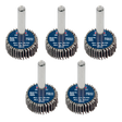 Sealey FW2510ASS 25 x 10mm Abrasive Flap Wheel with 6mm Shaft Assorted Grit - Pack of 5