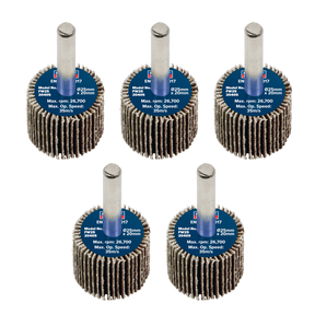 Sealey FW2520405 25 x 20mm Abrasive Flap Wheel with 6mm Shaft 40Grit - Pack of 5