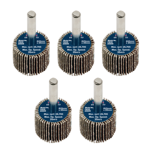 Sealey FW2520605 25 x 20mm Abrasive Flap Wheel with 6mm Shaft 60Grit - Pack of 5