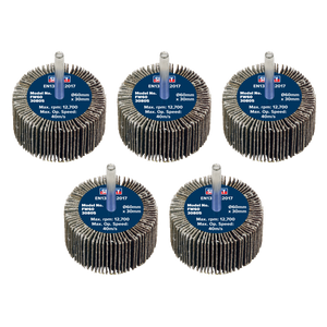 Sealey FW6030805 60 x 30mm Abrasive Flap Wheel with 6mm Shaft 80Grit - Pack of 5