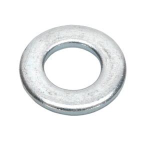 Sealey FWA1021 Zinc Plated Form A Flat Washer M10 x 21mm, DIN 125 - Pack of 100