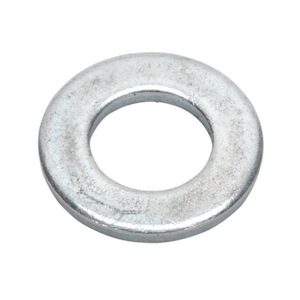 Sealey FWA1224 Zinc Plated Form A Flat Washer M12 x 24mm, DIN 125 - Pack of 100