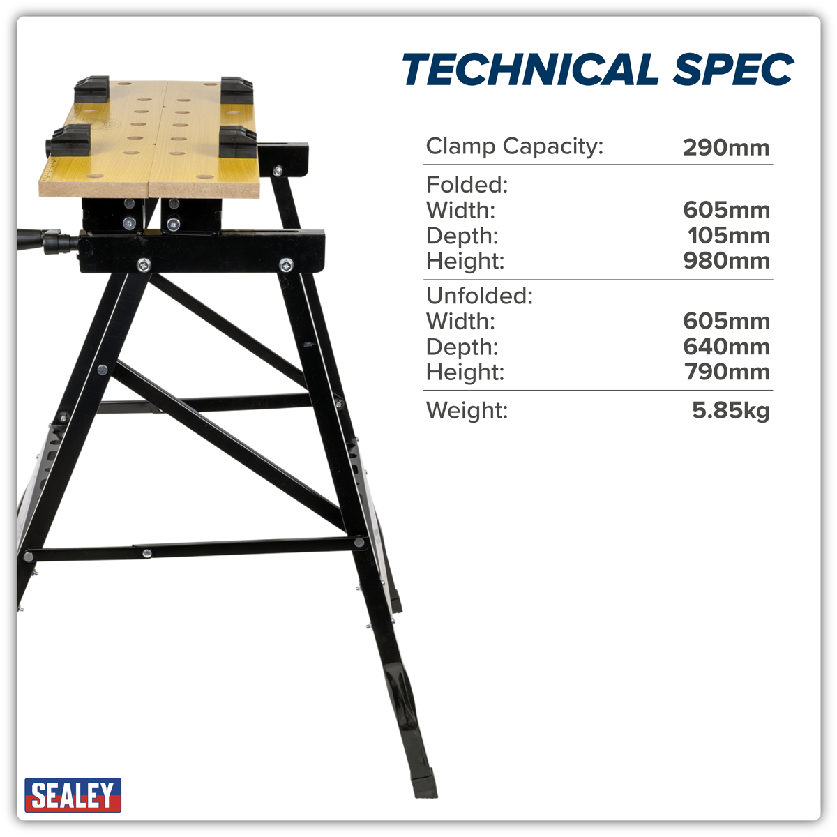 Sealey FWB3 Tilt & Clamp Folding Workbench - additional view 15