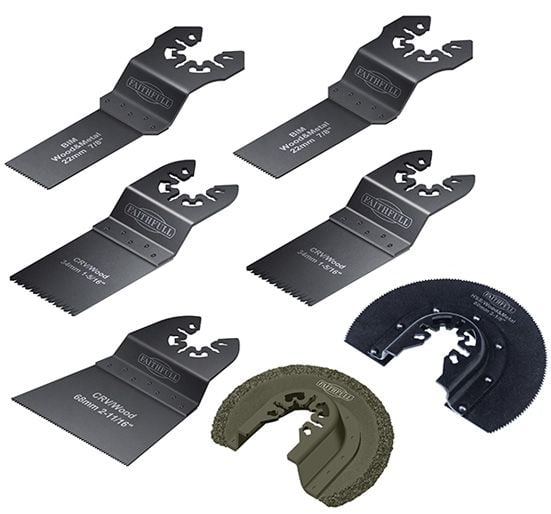Faithfull FAIMFKIT7 Multi-Tool Blade Set 7pc