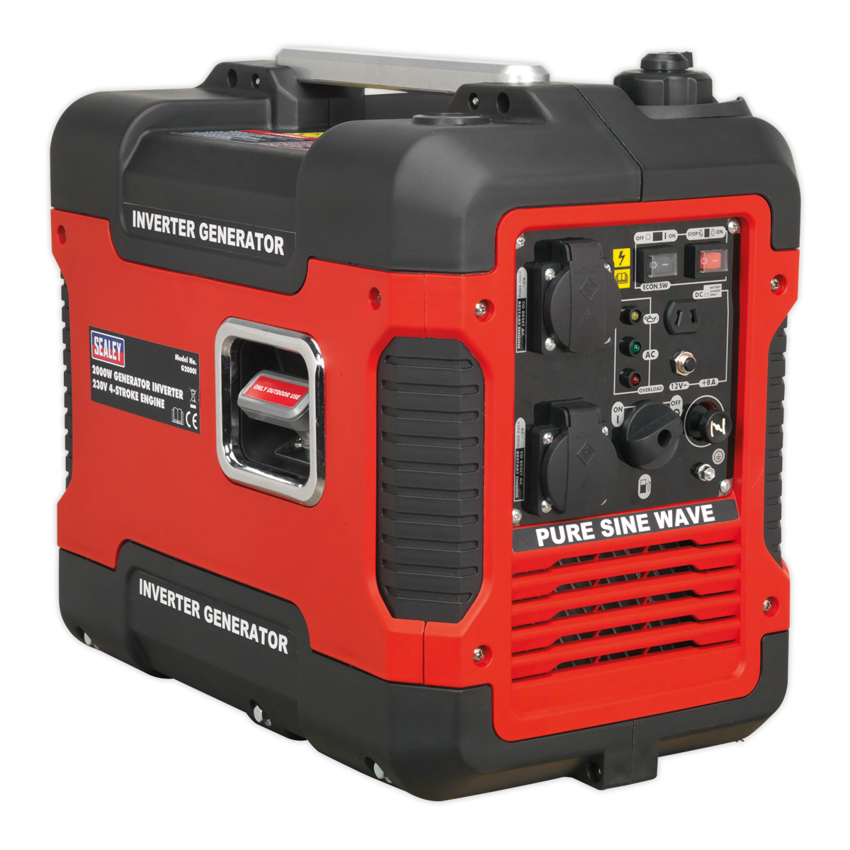 Sealey G2000I 2000W Inverter Generator 4-Stroke Engine 230V