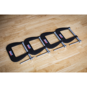 Sealey GCC01 Junior C-Clamp Set 64 x 64mm 4pc - additional view 7