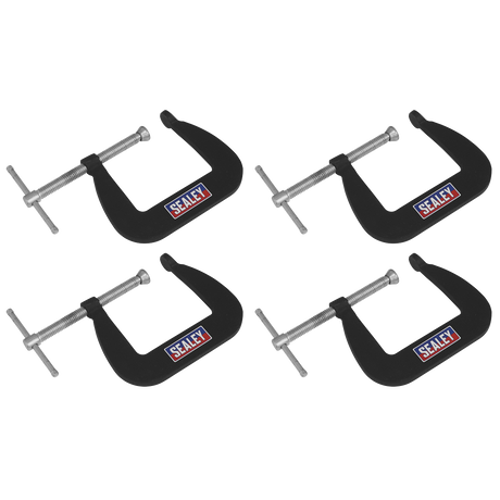 Sealey GCC01 Junior C-Clamp Set 64 x 64mm 4pc