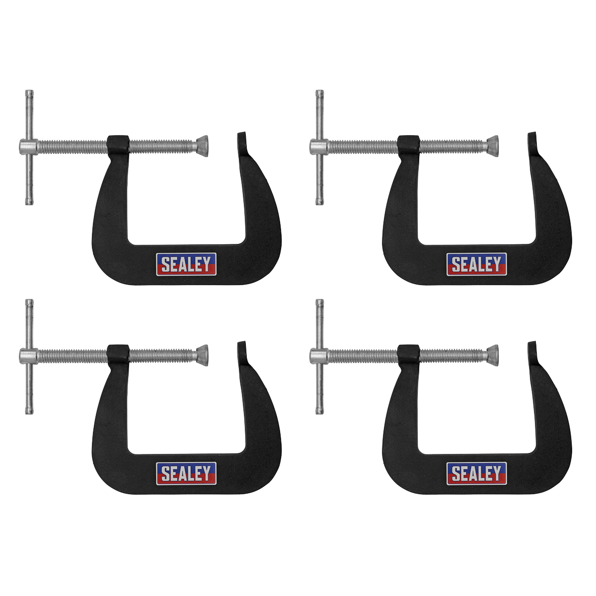 Sealey GCC01 Junior C-Clamp Set 64 x 64mm 4pc - additional view 2