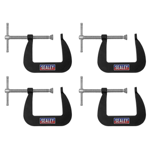 Sealey GCC01 Junior C-Clamp Set 64 x 64mm 4pc - additional view 2