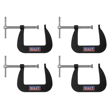 Sealey GCC01 Junior C-Clamp Set 64 x 64mm 4pc - additional view 2