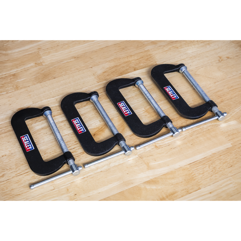 Sealey GCC02 Junior C-Clamp Set 76 x 35mm 4pc - additional view 4