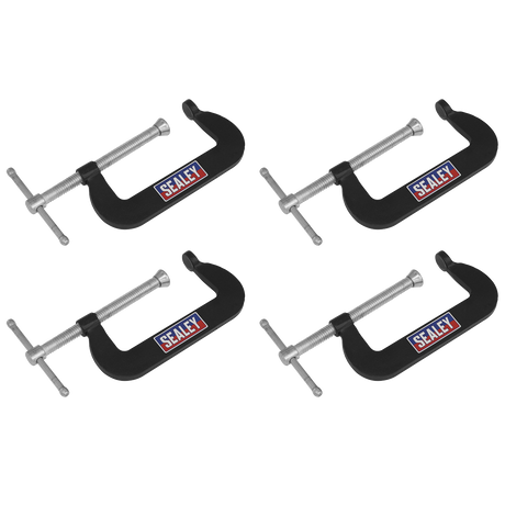 Sealey GCC02 Junior C-Clamp Set 76 x 35mm 4pc