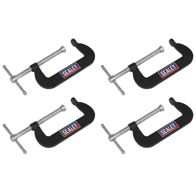 Sealey GCC02 Junior C-Clamp Set 76 x 35mm 4pc