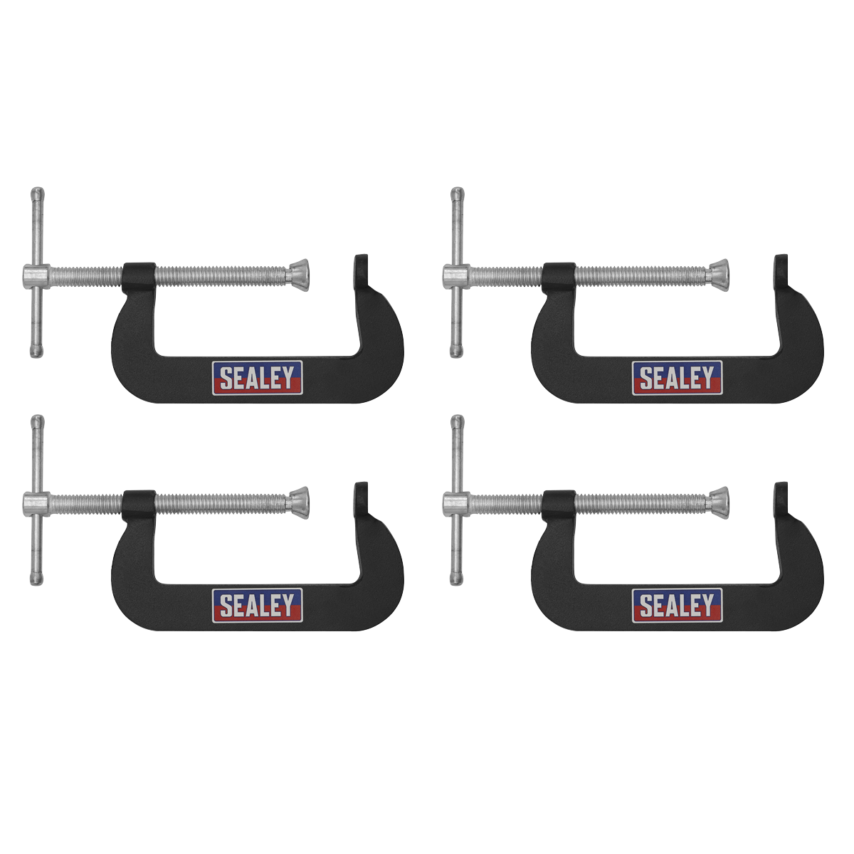 Sealey GCC02 Junior C-Clamp Set 76 x 35mm 4pc - additional view 3