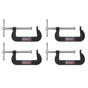 Sealey GCC02 Junior C-Clamp Set 76 x 35mm 4pc - additional view 3