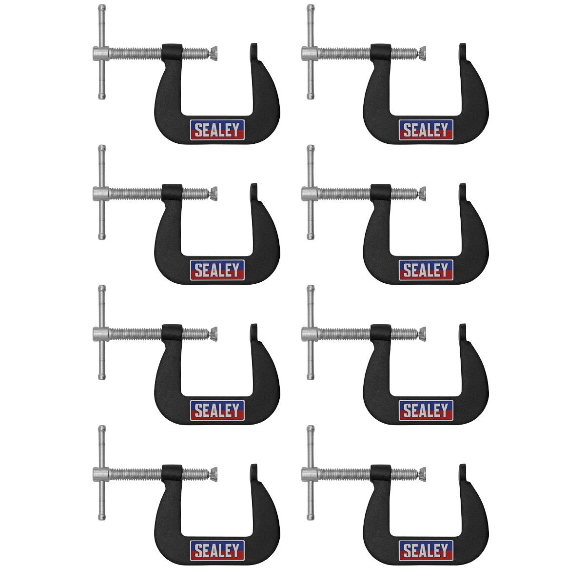 Sealey GCC03 Junior C-Clamp Set 38 x 38mm 8pc - additional view 9