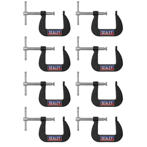 Sealey GCC03 Junior C-Clamp Set 38 x 38mm 8pc - additional view 9