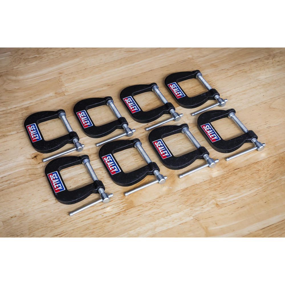 Sealey GCC05 Junior C-Clamp Set 28 x 28mm 8pc - additional view 6