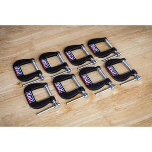 Sealey GCC05 Junior C-Clamp Set 28 x 28mm 8pc - additional view 6