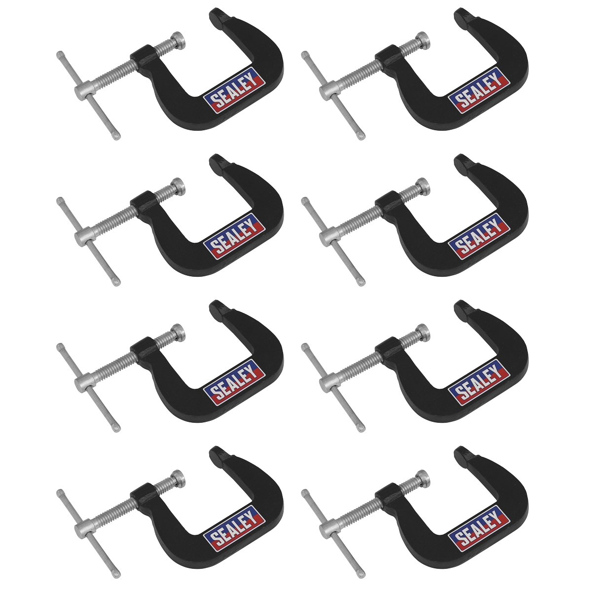 Sealey GCC05 Junior C-Clamp Set 28 x 28mm 8pc