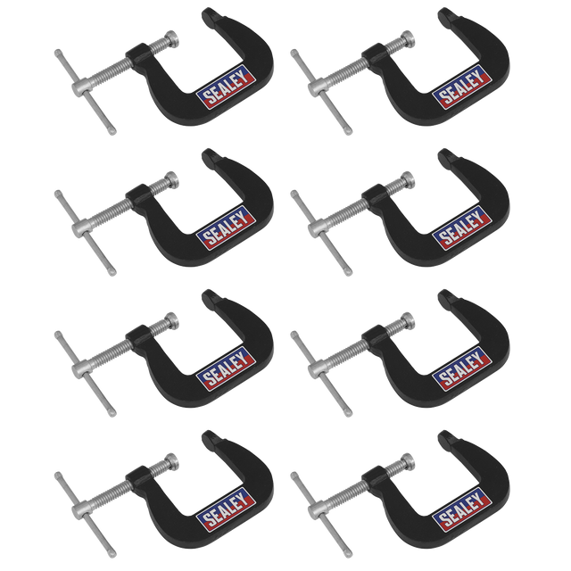 Sealey GCC05 Junior C-Clamp Set 28 x 28mm 8pc
