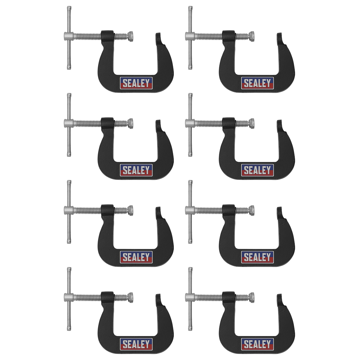 Sealey GCC05 Junior C-Clamp Set 28 x 28mm 8pc - additional view 2