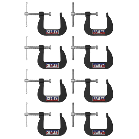 Sealey GCC05 Junior C-Clamp Set 28 x 28mm 8pc - additional view 2