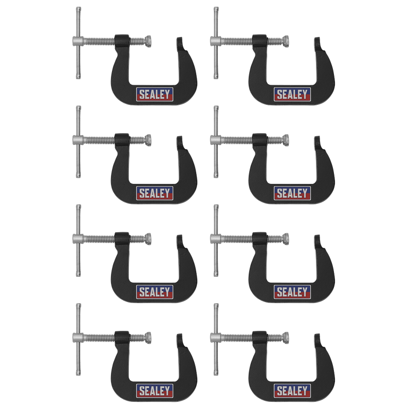 Sealey GCC05 Junior C-Clamp Set 28 x 28mm 8pc - additional view 2