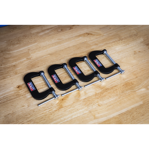 Sealey GCC06 Junior C-Clamp Set 51 x 32mm 4pc - additional view 5