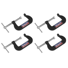 Sealey GCC06 Junior C-Clamp Set 51 x 32mm 4pc