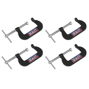Sealey GCC06 Junior C-Clamp Set 51 x 32mm 4pc