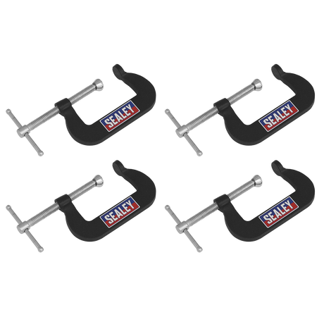 Sealey GCC06 Junior C-Clamp Set 51 x 32mm 4pc
