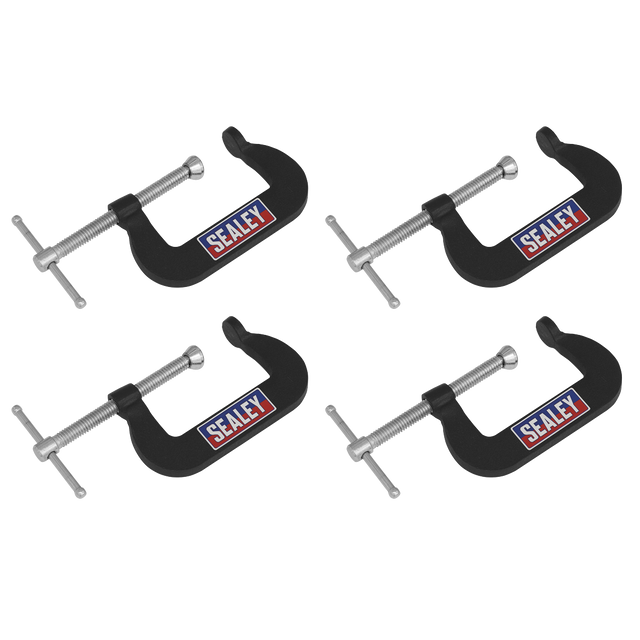 Sealey GCC06 Junior C-Clamp Set 51 x 32mm 4pc