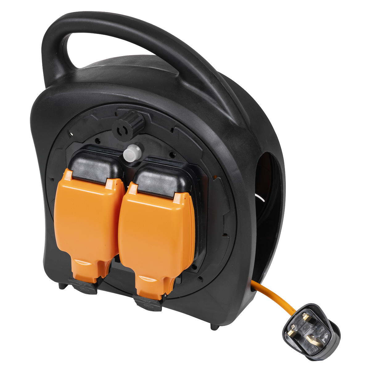 Sealey GCR15 15m Weatherproof Extension Reel with Thermal Trip 2 x 230V