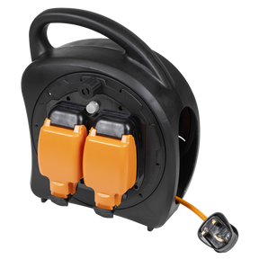 Sealey GCR15 15m Weatherproof Extension Reel with Thermal Trip 2 x 230V