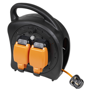 Sealey GCR15 15m Weatherproof Extension Reel with Thermal Trip 2 x 230V